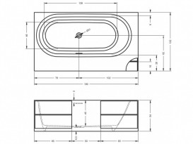 Ванна из искусственного камня Riho Burgos 180х102 см белый матовый BS4200500000000