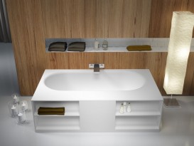 Ванна из искусственного камня Riho Burgos 180х102 см белый матовый BS4200500000000