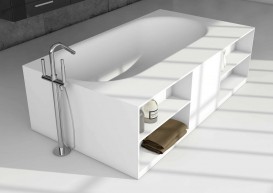 Ванна из искусственного камня Riho Burgos 180х102 см белый матовый BS4200500000000