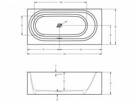 Ванна из искусственного камня Riho Madrid 180х86 см белый матовый BS4000500000000