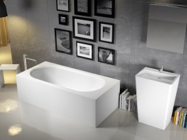 Ванна из искусственного камня Riho Madrid 180х86 см белый матовый BS4000500000000