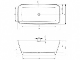 Ванна из искусственного камня Riho Malaga 160х75 см белый матовый BS3000500000000