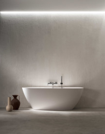 Ванна из искусственного камня Roca Ariane 180х80 см Stonex белый/черный A2486690K0