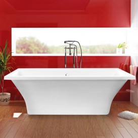 Ванна з штучного каменю Rock Design Глорія 185x90 ​​білий 1GL185090