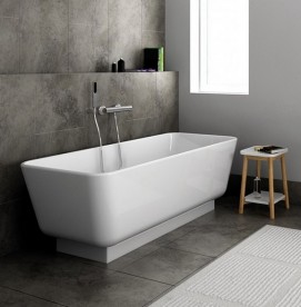 Ванна з штучного каменю Marmorin Balta 155х74 см окремостояча білий низ  721 160 020 xx x