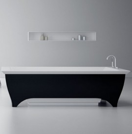 Ванна из искусственного камня Marmorin Teodor 180х75 см отдельностоящая белый 722 180 020 xx x