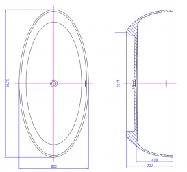 Ванна из литого камня iStone QLIUIA WD6599 hight glossy black