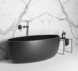 Ванна из литого камня iStone QLIUIA WD6599 hight glossy black