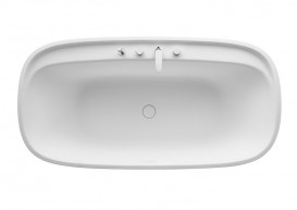 Ванна из материала Surfex отдельностоящая Roca Beyond 184.6х93.7 см с отверстиями под смеситель белый A248453000