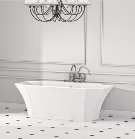 Ванна кам'яна Marmorin La Donna 164,5x89,5 окремостояча білий 565 165 020 xx x