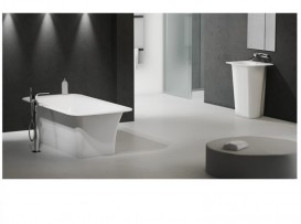 Ванна из камня Marmorin Tytan 179x89 см отдельностоящая белый 587 180 020 xx x