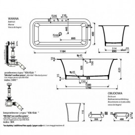 Ванна из камня Marmorin Tytan 179x89 см отдельностоящая белый 587 180 020 xx x