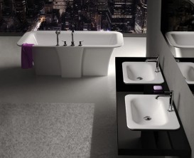 Ванна з каменю armorin Tytan 179x89 см окремостояча з кришкою білий 668 180 0xx xx x