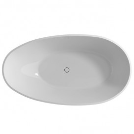 Ванна кам'яна окремостояча овальна Istone Olivia 170х83 см білий матовий WD6585