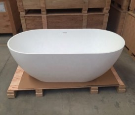 Ванна кам'яна окремостояча овальна Istone Coco 180х87 см білий матовий WD6581