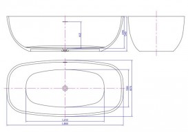 Ванна кам'яна окремостояча овальна Istone Coco 180х87 см білий матовий WD6581