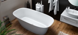 Ванна Kolpa San Blanche-FS из искусственного камня Kerrock 180x85 см овальная белый 561090