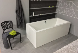 Ванна Kolpa San Copelia-FS из искусственного камня Kerrock 180x80 см прямоугольная белый 779340