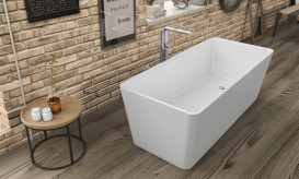 Ванна Kolpa San Ramona-FS зі штучного каменю Kerrock 180x80 білий 561250