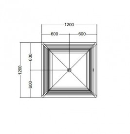 Ванна квадратная Kerasan G&M свободностоящая 120х120 белая 743801