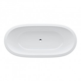 Ванна Laufen IL Bagno Alessi One 183х87 см штучний камінь окремостояча з аеромасажем Sentec solid surface білий H2459720006051