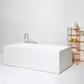 Ванна Laufen Kartell 170х86 см з підсвічуванням переливу штучний камінь Sentec solid surface білий H2243320006161