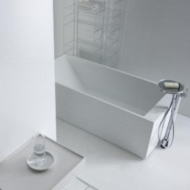 Ванна Laufen Kartell 176х76 см с подсветкой перелива искусственный камень Sentec solid surface белый H2223320006161