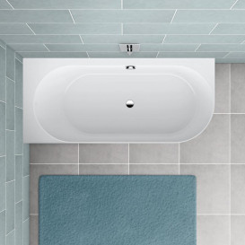 Ванна Laufen Pro 180х80 см угловая левая искусственный камень Marbond белый H2449560000001