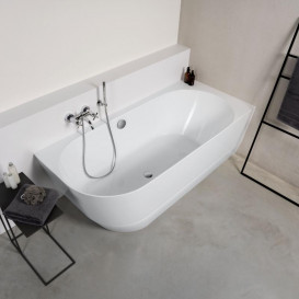 Ванна Laufen Pro 180х80 см угловая правая искусственный камень Marbond белый H2449550000001