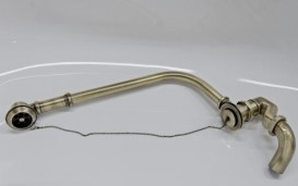 Ванна мраморная отдельностоящая Буль-Буль Lady Hamilton 173x82.5x64.5 белая l-hamilton + бронзовый перелив