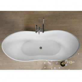 Ванна мраморная отдельностоящая Буль-Буль Florida 179.3х74.8х71.7 белая Florida