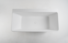 Ванна окремо стояча кам'яна Volle Solid surface 165х80 білий 12-40-051