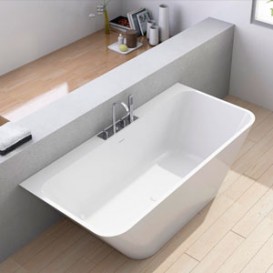 Ванна отдельностоящая пристенная с сифоном и переливом Sandra Bathtub WD6545F3