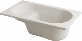 Ванна акриловая прямоугольная PoolSpa коллекция Lena 120Х70 с сиденьем белый PWP1610ZD000000