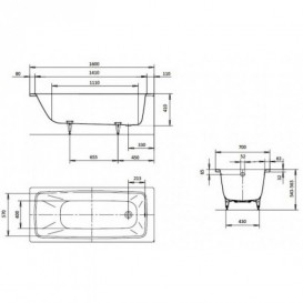 Ванна стальная Kaldewei Cayono 160x70 см 3,5 мм 177 л белый 274800010001