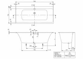 Ванна Villeroy&Boch Subway 3.0 170х75 UBQ170SBW2DV-01