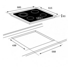 Варочная поверхность электрическая Teka Easy TT 6415 черный 40239041