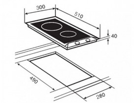 Варильна поверхня електрична Teka Easy VM 30 2P чорний 10208009
