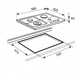 Варильна поверхня газова Teka Rustica EH 60 4G AI AL TR ваніль 40225055