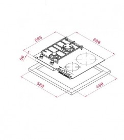 Варочная поверхность комбинированная Teka Maestro TWIN IG 620 2G AI AL CI черный 40213224
