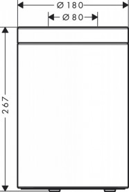 Ведро для мусора Hansgrohe Axor Universal Circular 5 л металл хром 42872000