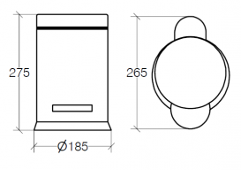 Ведро для мусора Lineabeta Basket с педалью 3 л нержавеющая сталь полированная 53297.29