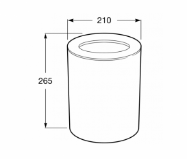 Ведро для мусора Roca Hotels 2.0 объём 6 литров хром A816392001