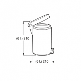 Ведро для мусора Roca Hotels объём 6 литров хром A815489001