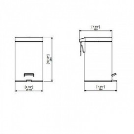 Ведро для мусора Sonia Contract-Hospitality с педалью 3 л хром 006434