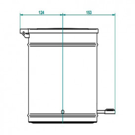 Ведро для мусора THG Najem с педалью золото G17 H44 00713CL