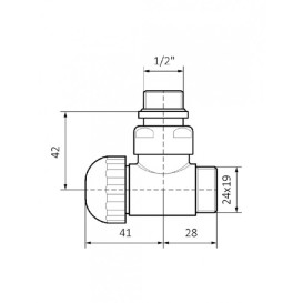 Вентиль Terma Cylinder термостатичний кутовий метал чорний TGZTCZ005