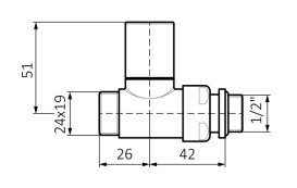 Вентиль Terma прямой регулирующий CYLINDER металл хром TGZRCR009