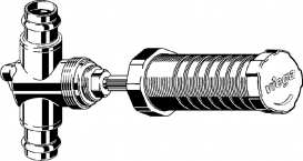 Вентиль Viega Easytop 2278.5 полнопроходной з SC-Contur d15 кремнієва бронза 747343