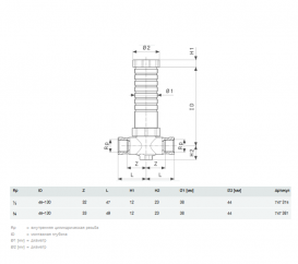 Вентиль Viega Easytop 2278.6 полнопроходной Rp½ кремниевая бронза 747374